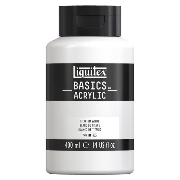 Liquitex Liquitex 2004700 14 oz Jar Basics Acrylic Paint; Titanium White 2004700